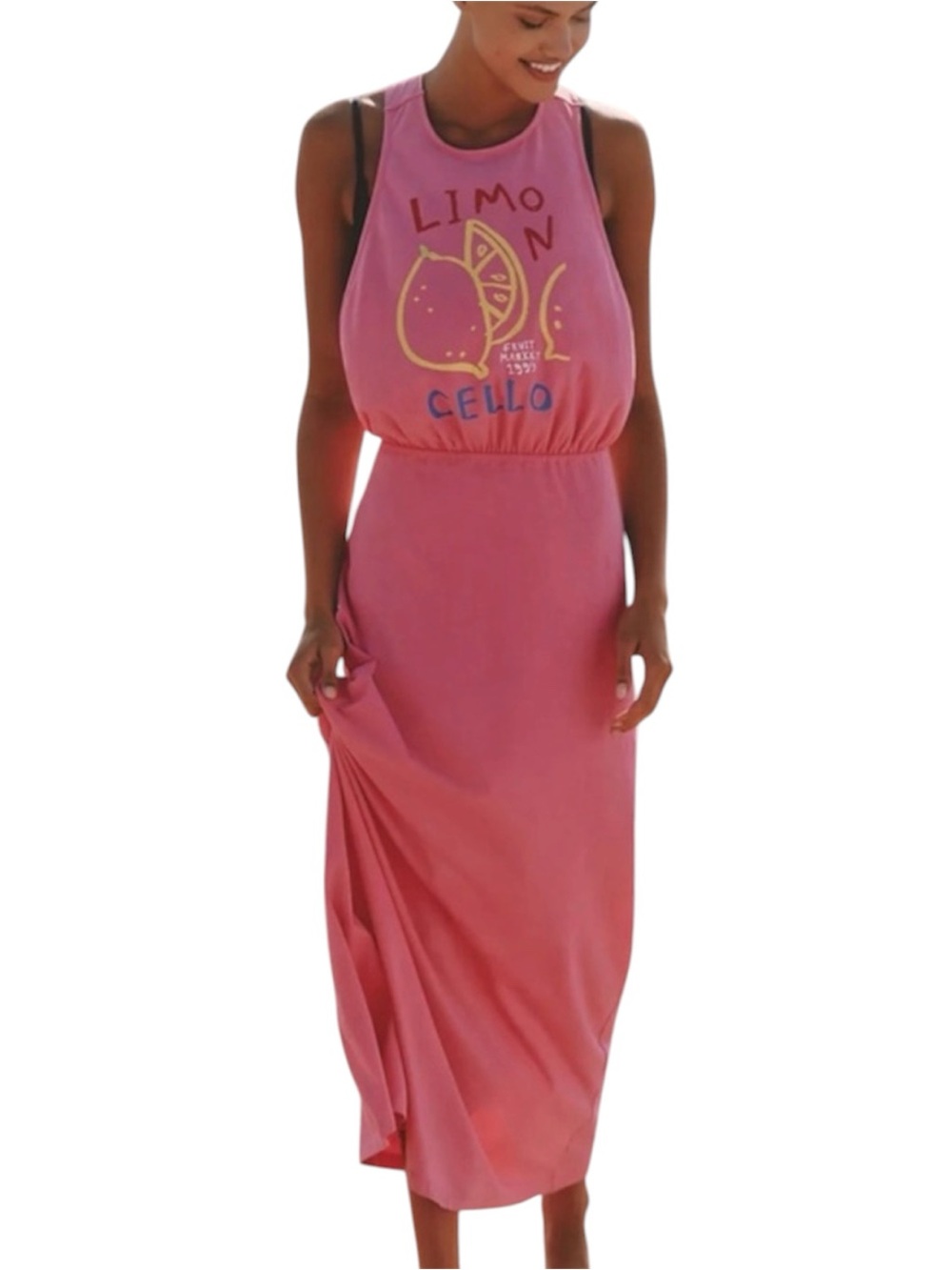 Jordan Nickson x Celandine Anthropologie Twist-Back T-Shirt Maxi Dress M NWT